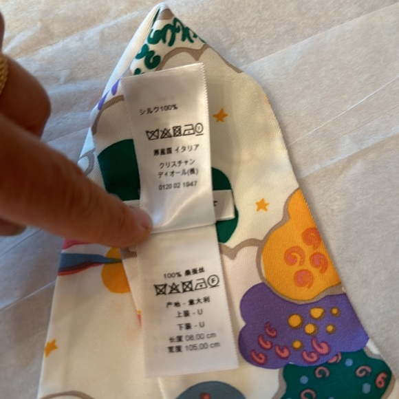 Authentic Christian Dior Skinny Silk Scarf - Picture 8 of 12